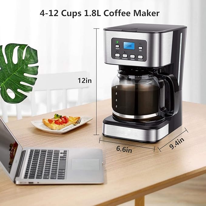 Automatic Espresso Machine Intuitive Touch Display with Glass Carafe and Permanent Filter Stainless Steel Ideal for Home Barista Stainless Steel Professional Coffee Machine Espresso