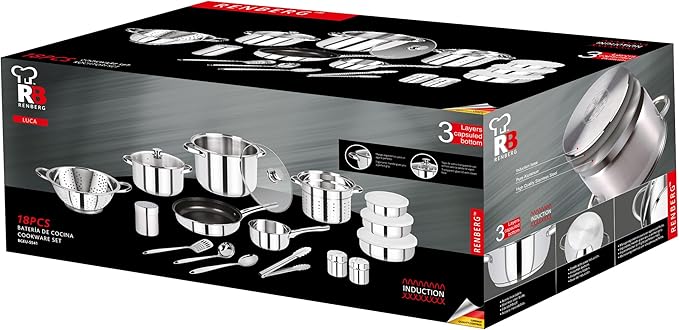 Renberg Luca RB Cookware Set 18 Pieces