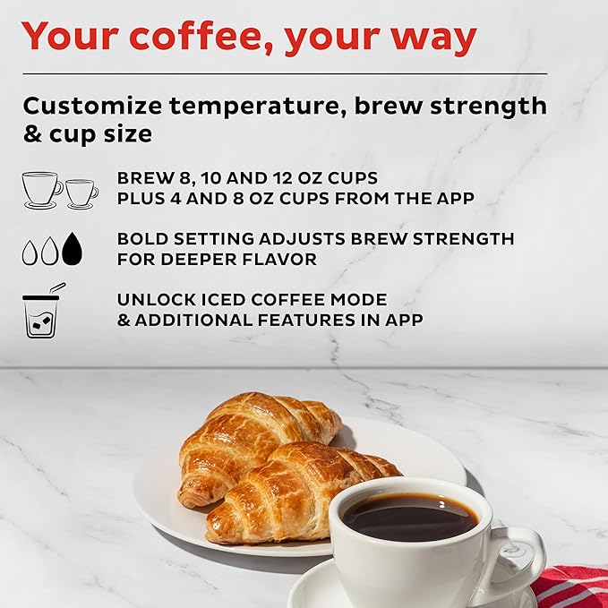 Instant Solo WIFI Connect Single Serve Coffee Maker From the Makers of Instant Pot Coffee Brewer Includes Reusable Coffee Pod &amp Bold Setting Brew 8 to 12oz. 40oz. Water Reservoir Black