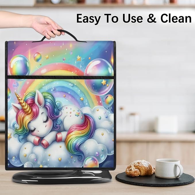 cfpolar Kitchen Aid Mixer Cover Compatible with 6-8 Quarts Rainbow Animal Unicorn Stand Mixer Cover Kitchen Aid Mixers Accessories Appliance Organizer Bag Dust Covers with Zipper Pocket