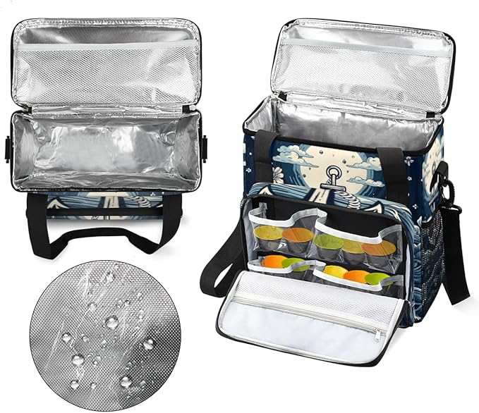Ocean Sea Coffee Maker Carrying Bag Flowers Portable Travel Storage Tote Bag Compatible with K-Mini or K-Mini Plus Single Serve Coffee Brewer Carrying Case with Multiple Pockets &amp Shoulder Strap