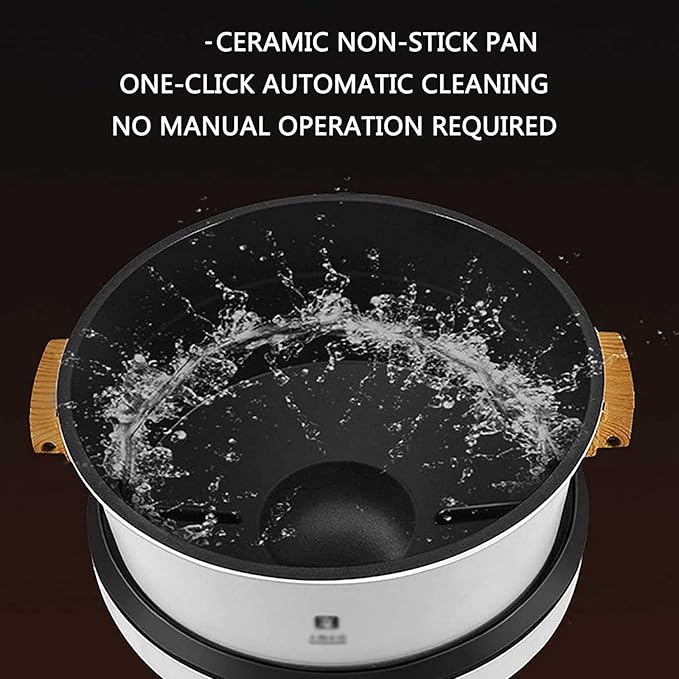 TsoLay Intelligent Automatic Cooking Machine 8 L Multi-Function Stir-Fry Machine with 360° Rotating and 3D All-Round Heating and 26CM Large Caliber Adjustment 3 Gears Firepower for Home Restaurant