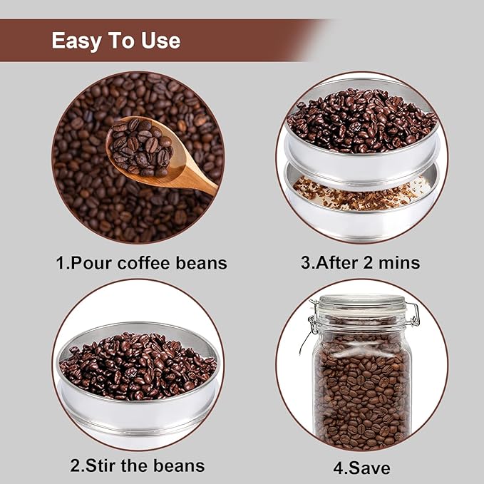 iCosoni Coffee Bean cooler Electric Coffee Roasting Cooling Machine High Capacity 550G Double layer Collect Chaff (350g Black)