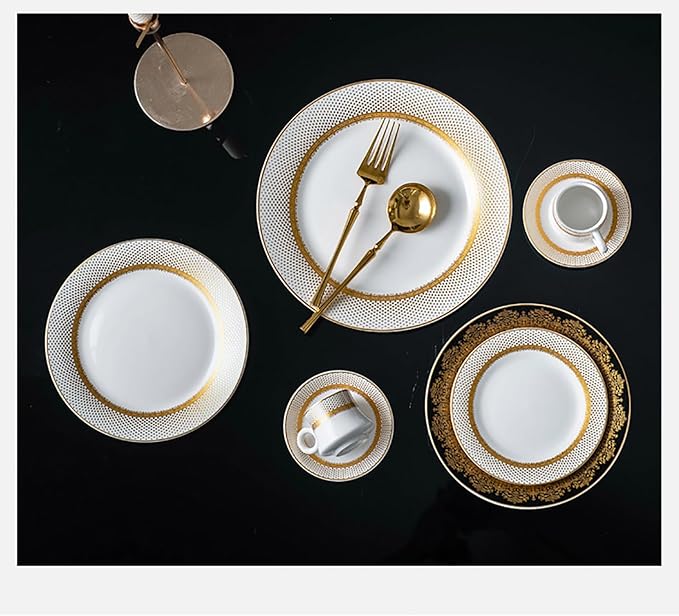 tableware set bone china dinnerware set dinner plate set cups and plates sets for kitchen round plates 24-piece dinnerware set for 6 round plates dinnerware sets dishwasher safe
