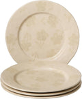 Bloomhouse - 2 Time Oprah's Favorite Things - Made in Portugal Hand Painted 10.8 Inch Dinner Plates Set of 4 - Porto Petals Floral Dish Set - Lilly Cream