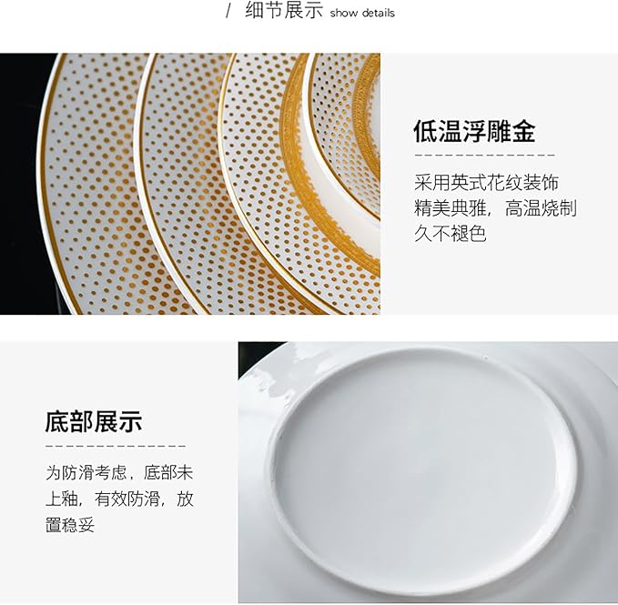 tableware set bone china dinnerware set dinner plate set cups and plates sets for kitchen round plates 24-piece dinnerware set for 6 round plates dinnerware sets dishwasher safe