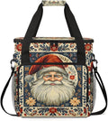 Cute Santa Claus Coffee Maker Carrying Bag Glowing Santa Claus Travel Storage Bag Compatible with K-Mini or K-Mini Plus Single Serve Coffee Brewer Carrying Case with Pockets &amp Shoulder Strap