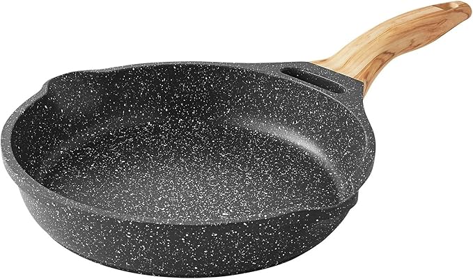 14-Piece Cast Aluminum Cookware Set Nonstick Prairie Signature Brown Speckle Kitchen Cooking Set Frypan Saucepan Dutch Pan Griddle 3 Felt Kitchen Cooking Set (Charcoal Speckle)