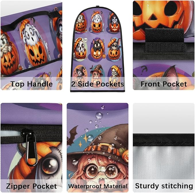 cfpolar Kitchen Aid Mixer Cover Compatible with 6-8 Quarts Halloween Ghost Monster Skull Pumpkin Stand Mixer Cover Kitchen Aid Mixers Accessories Appliance Organizer Bag Dust Covers with Zipper Pocket
