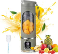 Digital Display Juicer 450ml Portable Digital Display Juicer With 12 Stainless Steel Blades For Smoothies Liquid Diet(#03)