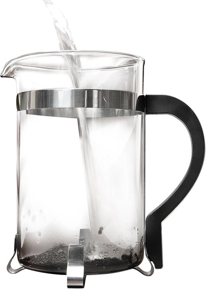Primula Classic French Press Coffee/Tea Maker - Glass 8 Cup/32 Oz Black/Chrome Accents
