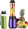La Reveuse Smoothie Blender Personal Size 300 Watts with 2 Pieces 18 oz BPA-free Travel Sports BottlesPurple