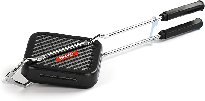 Sumeet Nonstick Grill Gas Sandwich Toaster 14cm Black