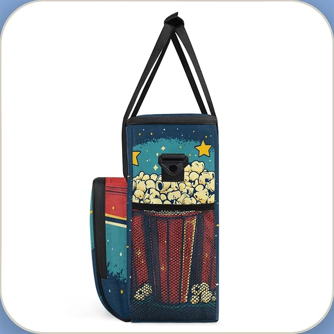 Popcorn Coffee Maker Travel Bag Food Insulated Grocery Bag Travel Picnic Leakproof Cooler Bags With Shoulder Strap
