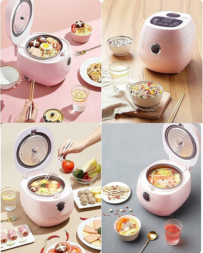 Rice Cooker &amp Steamer 1.2L Small Capacity 5-Layer Aluminum Alloy Non-Stick Liner for Family Dormitory for 1~3 People Rice Cooker