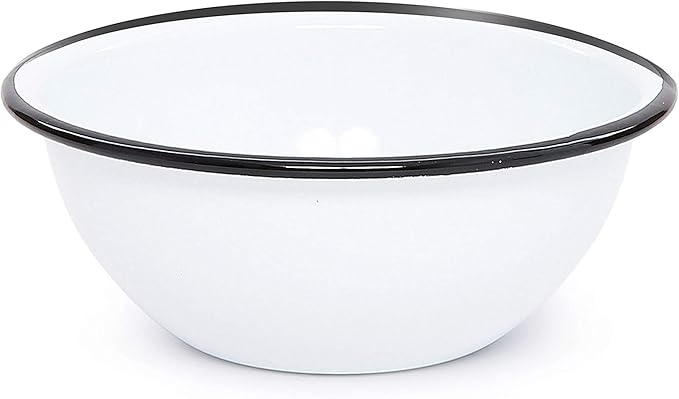 Enamelware Starter Set 16 piece Vintage White/Black