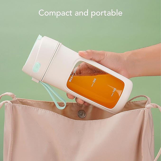 500Ml Portable Blender Cup Travel Blender Cup Miniature Juicer Automatic USB Rechargeable with Straw for Shakes Smoothies Juice