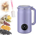 Nut Milk Maker Machine 8-in-1 Multifunction Nut Milk &amp Juice Maker 2026 Upgraded Automatic Soybean Machine Smart Buttons Eight Modes One-Button Self-Cleaning (Purple)