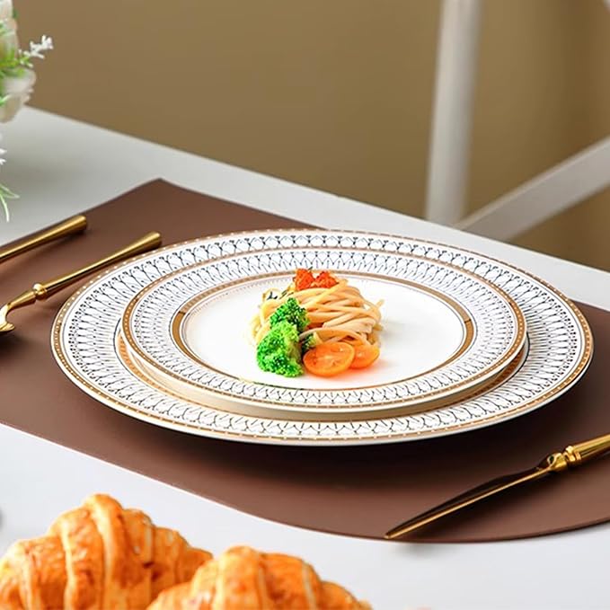 gold trim dinnerware set service for 4 16 pieces bone china dishes set elegant plate sets for housewarming wedding hotel