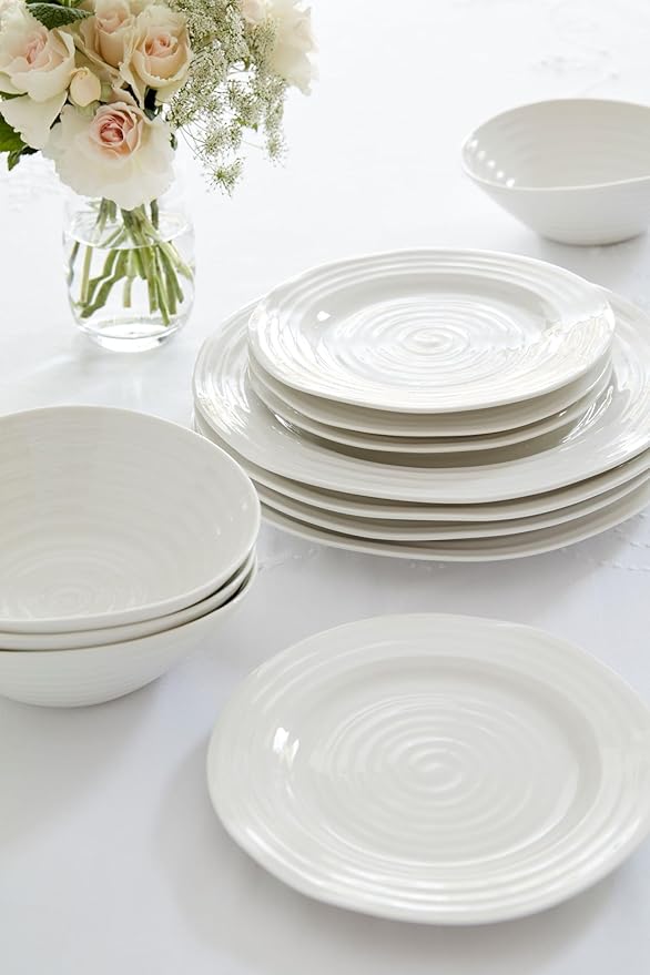 Sophie Conran for Portmeirion Dinner Set Porcelain White 27.9 x 27.9 x 2.5 cm