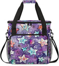 Purple Star Heart Coffee Maker Carrying Bag Portable Travel Storage Tote Bag Compatible with K-Mini or K-Mini Plus Single Serve Coffee Brewer Carrying Case with Multiple Pockets &amp Shoulder Strap