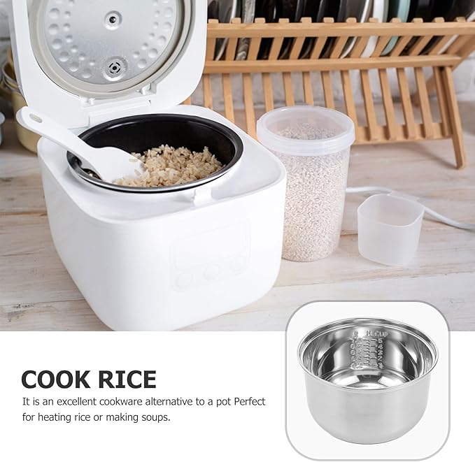 2L SMall Household Rice Cooker Inner Pot Professional Accessory for Electric Cooker Compatible with Tiger Rice Cooker and Instapot Ideal for Cooking Rice and Grains