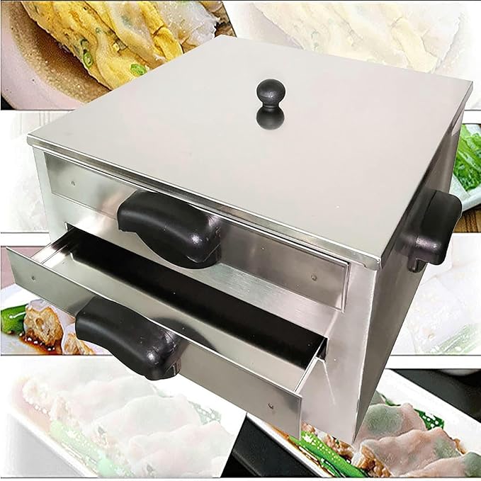 Cooking Rice Roll Stainless Steel Changfen Machine of Stainless Steel 2 -Layer 2 -Layer Rice Lick Roll Vaporizer ~/