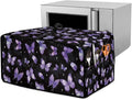 Butterfly Print Toaster Oven Air Fryer Cover for Kitchen Counter Decorative Wide Slot Bread Machine Covers Dustproof Washable Toaster Oven Cover Kitchen Small Appliance Covers Black