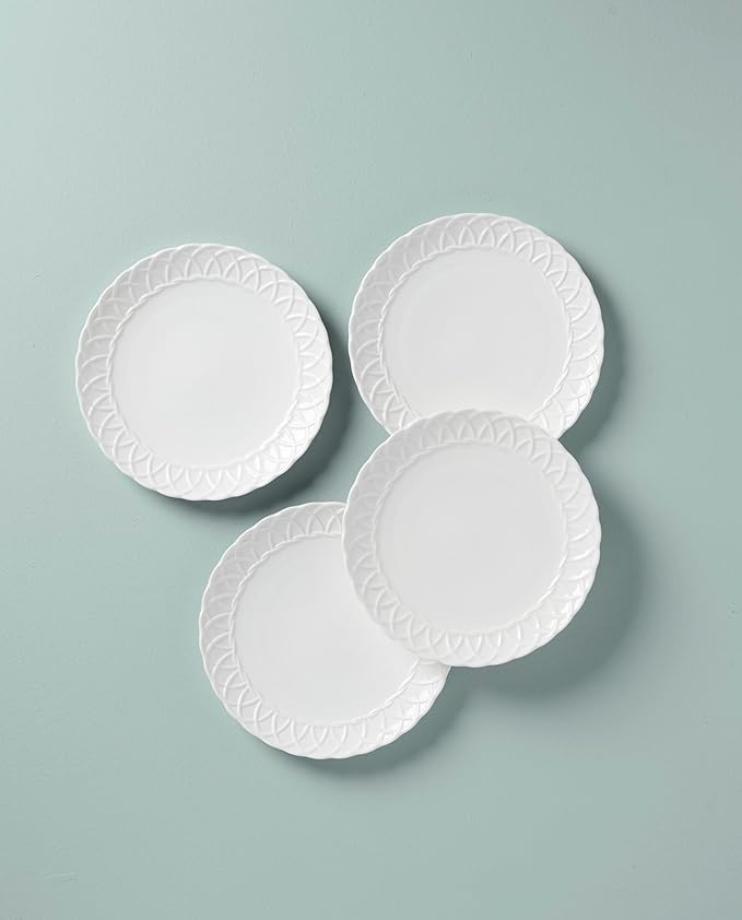 Lenox Wicker Creek Accent Plates Set of 4 4.28 White