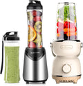 La Reveuse Personal Size Blender 300W (Silver) + La Reveuse Retro Blender 300W