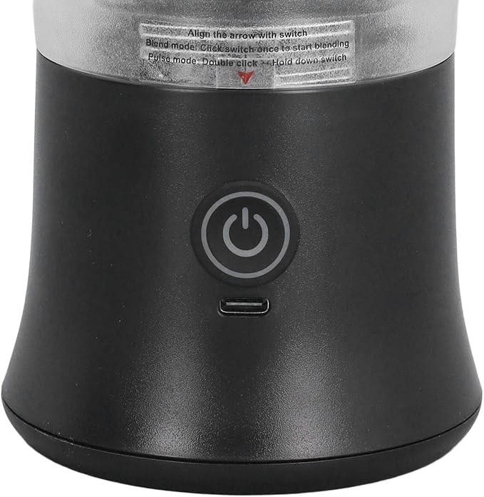 Portable Blender 150W 600ml 18000RPM USB Rechargeable Mini Juicer Cup Electric Fruit Mixer with Stainless Steel Blades for Travel Black