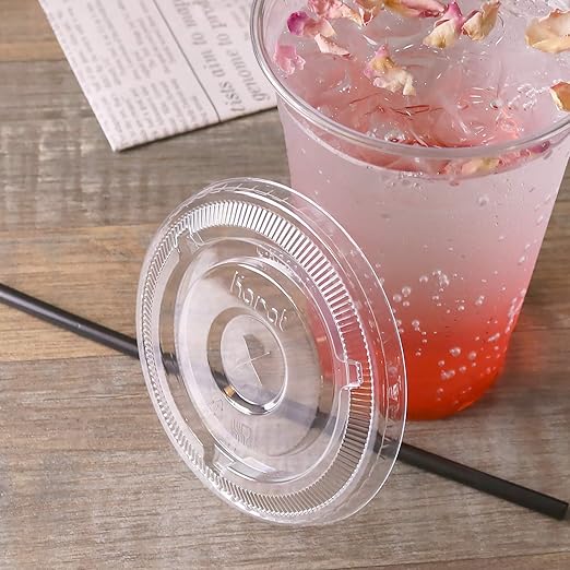Karat C-KC626TS 98mm Diameter Flat Lids for Karat Cold Cups Case of 1000