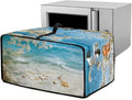 Starfish Beach Flower Print Toaster Oven Dust Cover Fit Most Small Appliances Heat-resistant Microwave Oven Protector for Kitchen Countertop Decor (Small-14.5*18.46*9 inches)