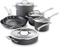 Calphalon 10-Piece Nonstick Kitchen Cookware Set Stay-Cool Stainless Steel Handles Dishwasher and Metal Utensil Safe Oven-safe up to 500 degrees F PFOA-Free Built to Last Black