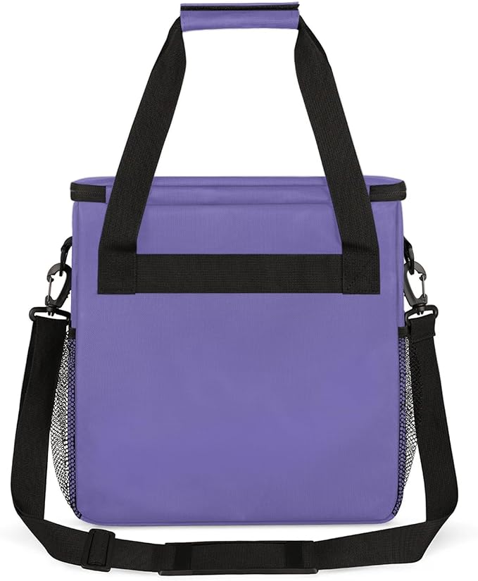 Purple Coffee Maker Carrying Bag Waterproof Insulated Leakproof Cooler Bag Portable Storage Tote Bag Organizer With Shoulder Strap