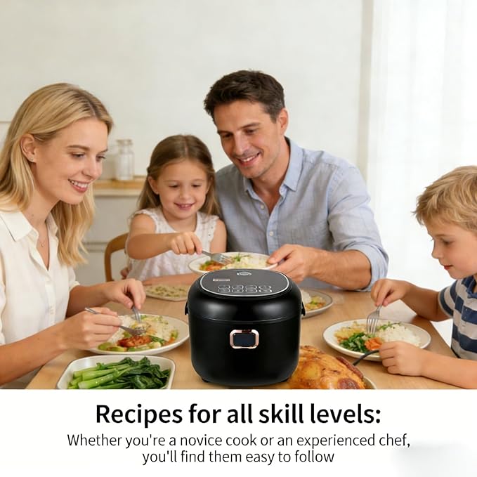 2.0L Mini Rice Cooker Portable 110V Multicooker Home Use Non-Stick Rice Maker Manufacturer Black