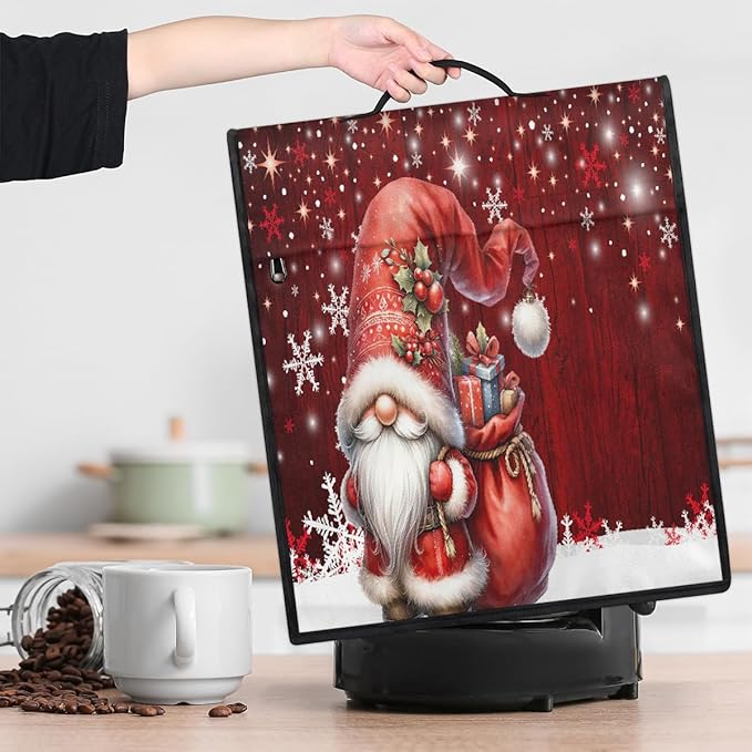 cfpolar Kitchen Aid Mixer Cover Compatible with 6-8 Quarts Xmas Hat Santa Claus Stand Mixer Cover Kitchen Aid Mixers Accessories Appliance Organizer Bag Dust Covers with Zipper Pocket