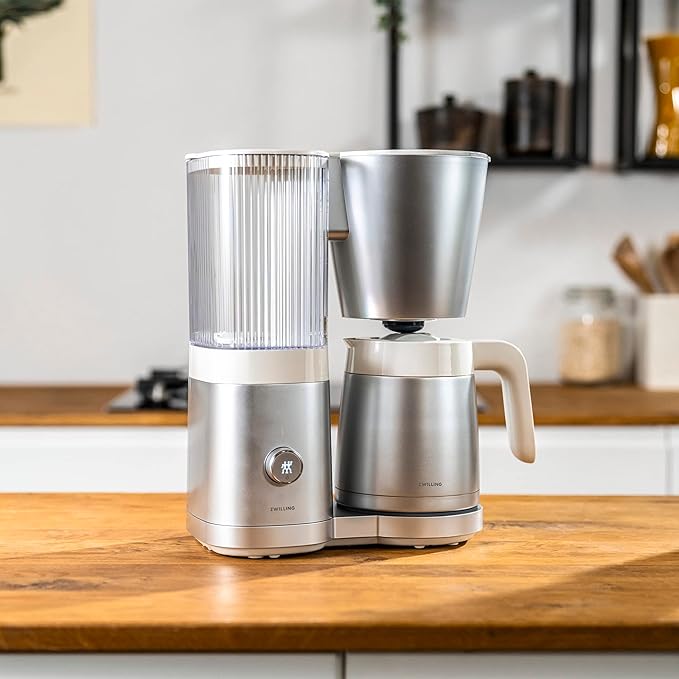 ZWILLING Enfinigy Drip Coffee Maker with Thermo Carafe 10 Cup Awarded the SCA Golden Cup Standard Silver