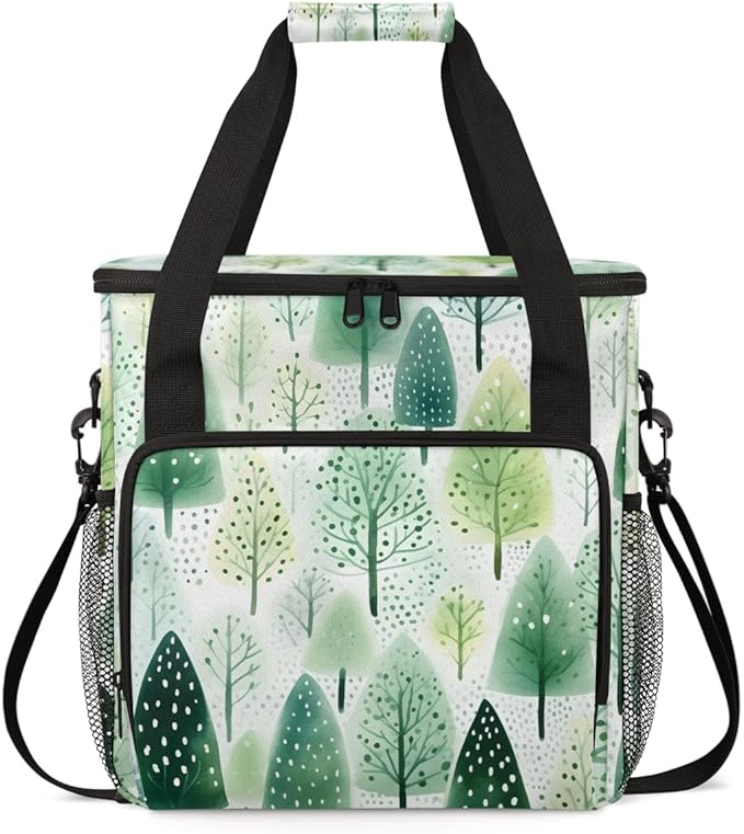 Graffiti Tree Coffee Maker Carrying Bag Christmas Tree Travel Storage Bag Compatible with K-Mini or K-Mini Plus Single Serve Coffee Brewer Carrying Case with Multiple Pockets &amp Shoulder Strap