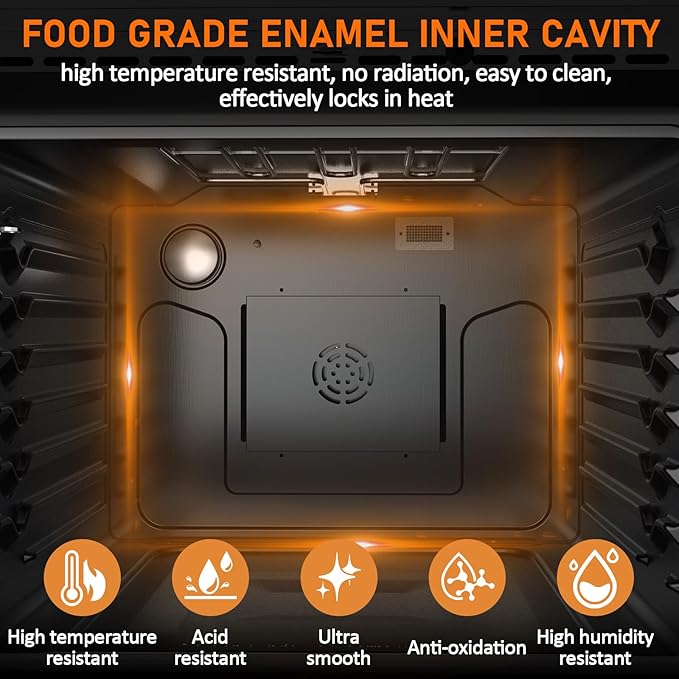 30 Inch Electric Wall Oven 4.8 Cu.ft Built-in Single Convection Oven with Self-Cleaning Broil Bake Safety Lock LED Touch Control for Kitchen Cabinet