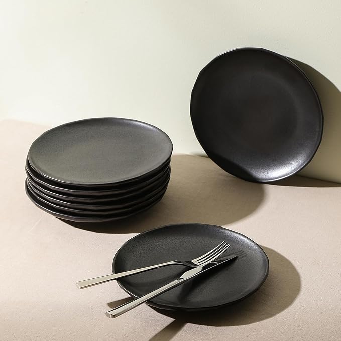 Stone Lain Rio 4-Piece Dinner Plate Set Stoneware Black
