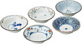 Saikaitoki 31988 Hasami Ware Small Bowl Set Dyed Brocade Picture Diameter 3.7 inches (9.5 cm) Small Included 5 Patterns Dinnerware Set Gift Birthday Scissors Tableware Stylish Microwave
