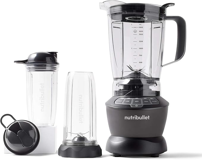 PNAEUT NutriBullet ZNBF30500ZC Blender Combo 1200 Watt with Single Serve Cups Dark Gray