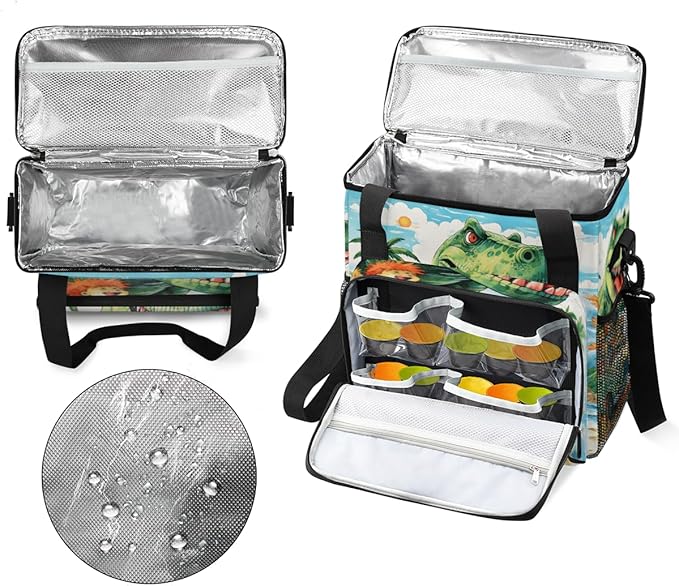 Savanna Animal Coffee Maker Carrying Bag Dino Portable Travel Storage Tote Bag Compatible with K-Mini or K-Mini Plus Single Serve Coffee Brewer Carrying Case with Multiple Pockets &amp Shoulder Str