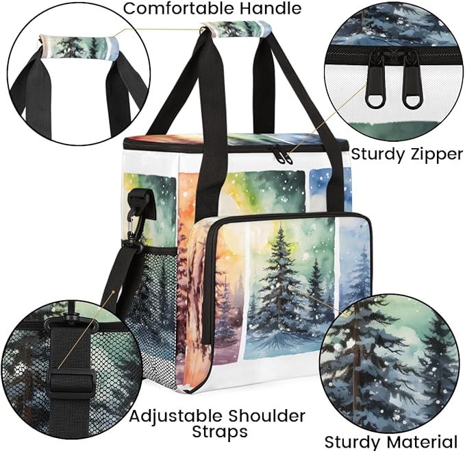 Magic Christmas Tree Coffee Maker Carrying Bag Portable Travel Storage Tote Bag Compatible with K-Mini or K-Mini Plus Single Serve Coffee Brewer Carrying Case with Multiple Pockets &amp Shoulder St