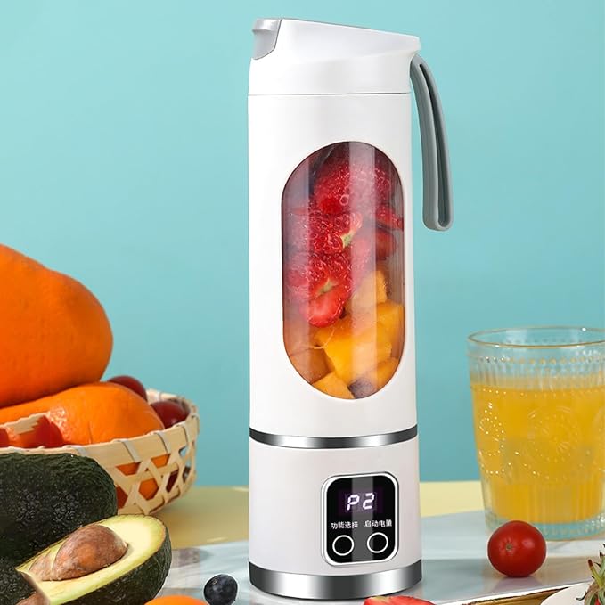 Portable Juicer Blender450ml Wireless Maker with LED Display - Portable Blender Cup | for Home Gym Kitchen Beach School Camping Hiking Picnic Vacation Apartment Dorm