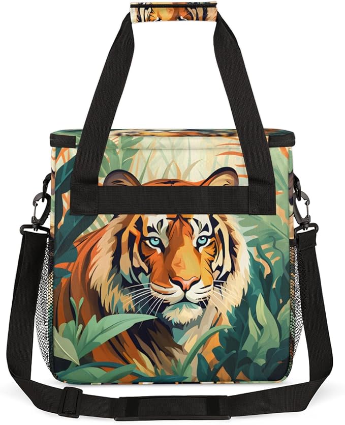 Forest Tiger Coffee Maker Carrying Bag Tiger Portable Travel Storage Tote Bag Compatible with K-Mini or K-Mini Plus Single Serve Coffee Brewer Carrying Case with Multiple Pockets &amp Shoulder Stra
