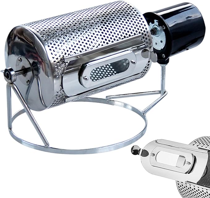 250g Manual Coffee Roaster with Tray Household Baking Machine Coffee Beans Dried Fruit Baked Beans Roasting Machine Suitable For Home Office Cafes Hotels Kitchen Baking