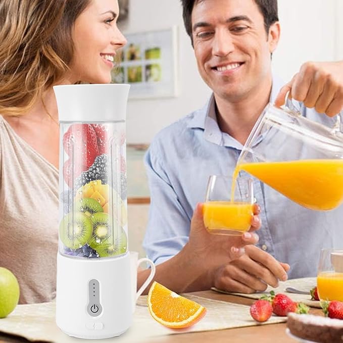 Sorandy Portable Blender USB Rechargeable 500ml 6 Blades 22000 RPM for Smoothie Shaker Protein Shake with Battery Indicator Light for Travel Gym Camping