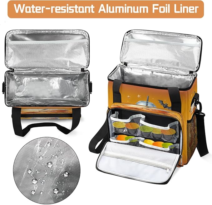 Halloween Drink Pumpkin Blossom Coffee Maker Carring Bag Travel Carrying Storage Tote Bag Compatible with Keurig K-Mini or K-Mini Plus Portable Single Serve Coffee Brewer Case with Pockets
